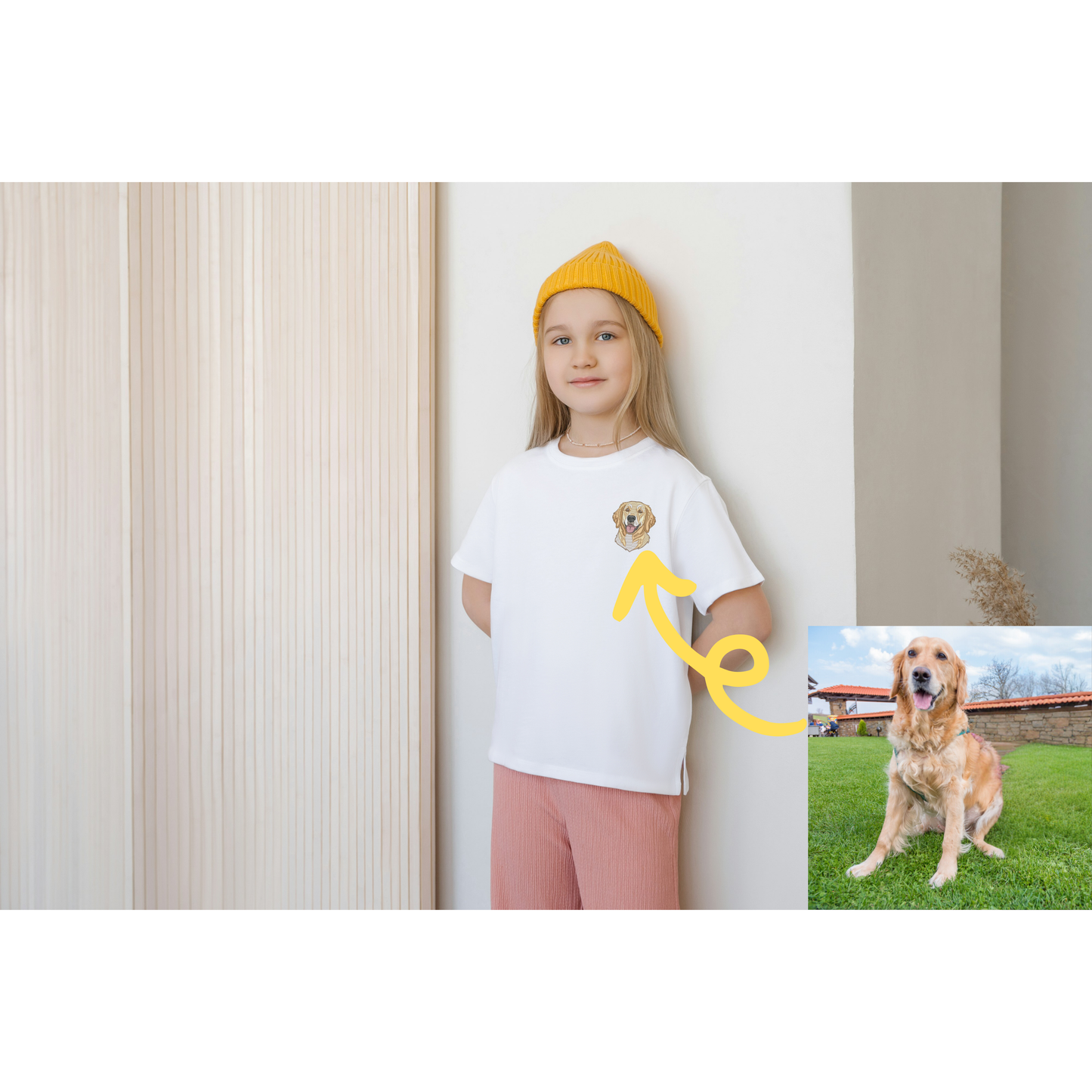 【8/17販売スタート】うちの子刺繍コーデ - ペット写真から作る刺繍入りTシャツ