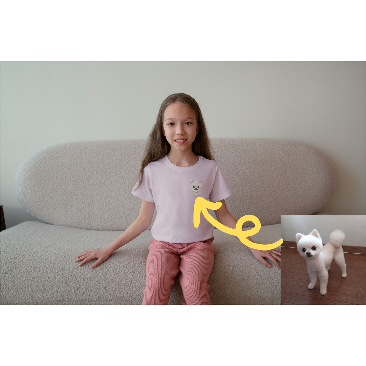 【8/17販売スタート】うちの子刺繍コーデ - ペット写真から作る刺繍入りTシャツ