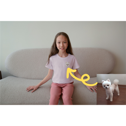 【8/17販売スタート】うちの子刺繍コーデ - ペット写真から作る刺繍入りTシャツ