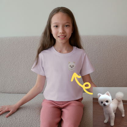 【8/17販売スタート】うちの子刺繍コーデ - ペット写真から作る刺繍入りTシャツ