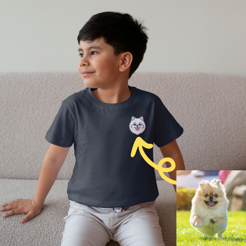 【8/17販売スタート】うちの子刺繍コーデ - ペット写真から作る刺繍入りTシャツ